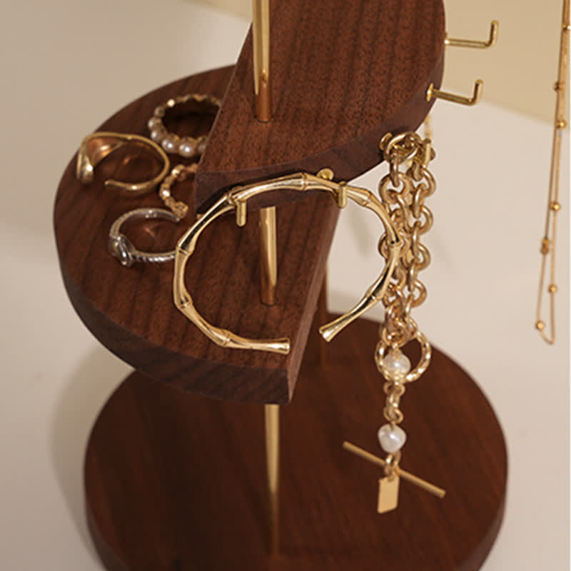 Black Walnut Wood Rotating Jewelry Stand - image 10