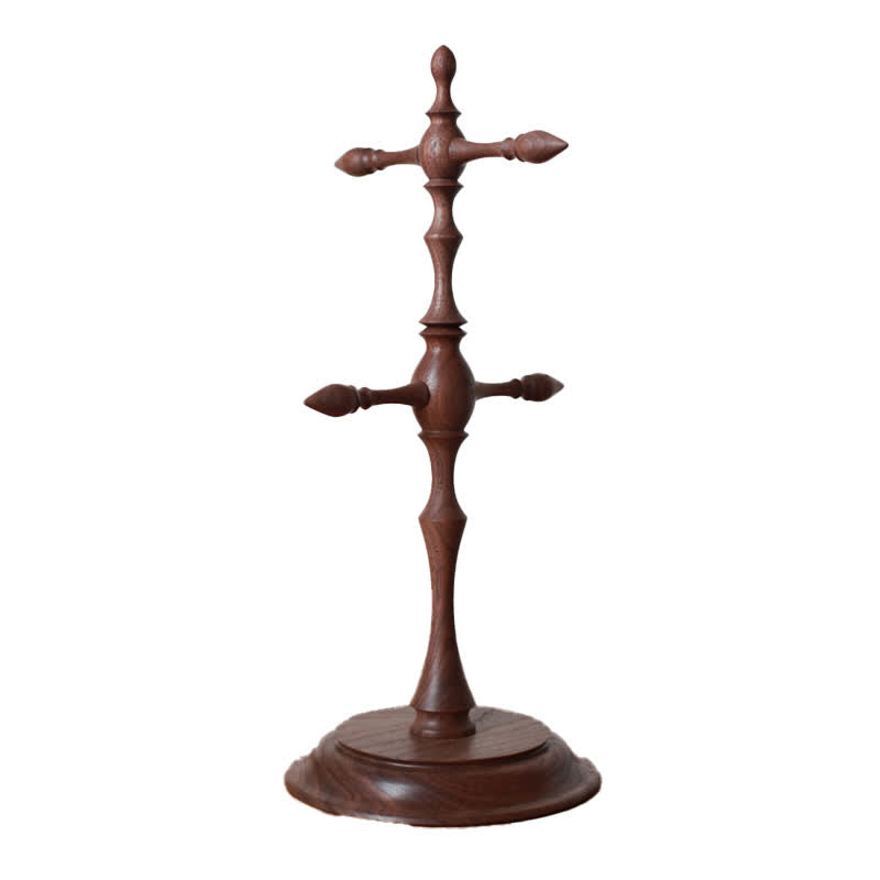 Mid-century Solid Wood Jewelry Stand - image 1