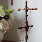 Mid-century Solid Wood Jewelry Stand - image 5