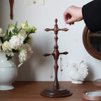 Mid-century Solid Wood Jewelry Stand - image 4