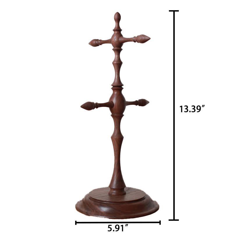 Mid-century Solid Wood Jewelry Stand