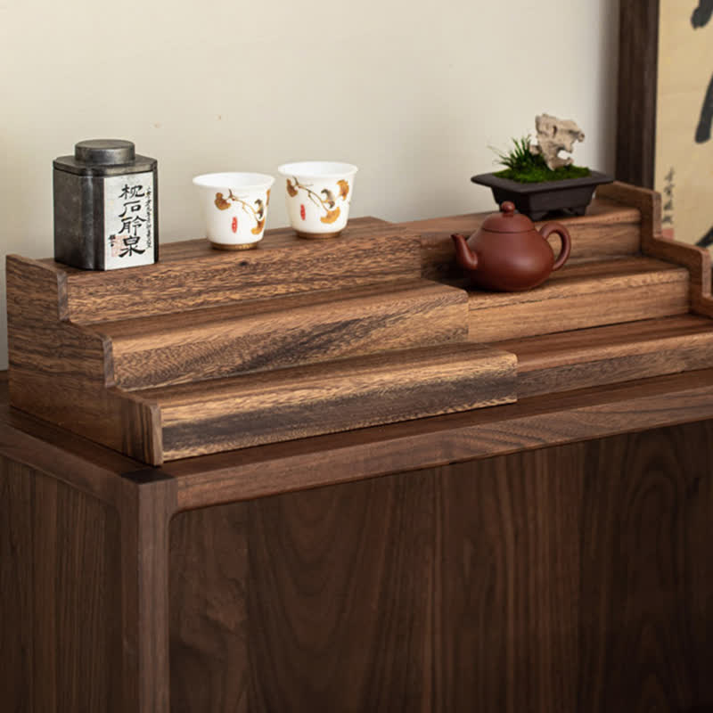 Adjustable Expandable Walnut Desktop Shelf Organizer