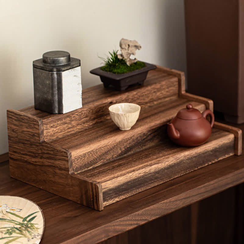 Adjustable Expandable Walnut Desktop Shelf Organizer - image 5