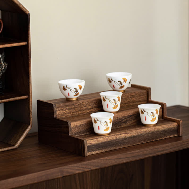 Adjustable Expandable Walnut Desktop Shelf Organizer