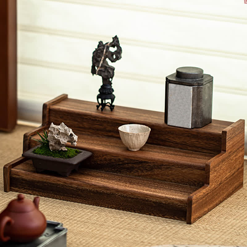 Adjustable Expandable Walnut Desktop Shelf Organizer