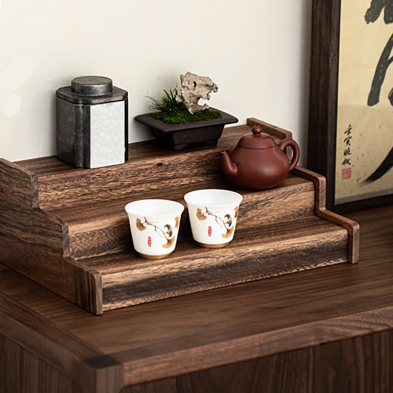 Adjustable Expandable Walnut Desktop Shelf Organizer - image 12