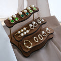 Vintage Step-style Jewelry Storage Rack - Brown - image 0