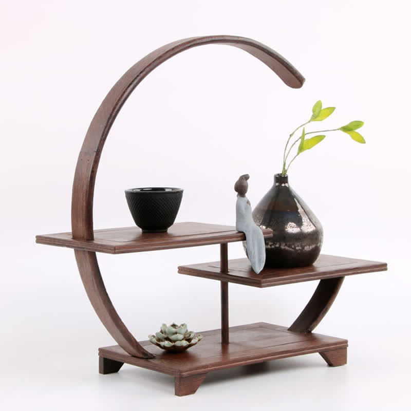 Oriental Style Solid Wood Display Rack - image 2
