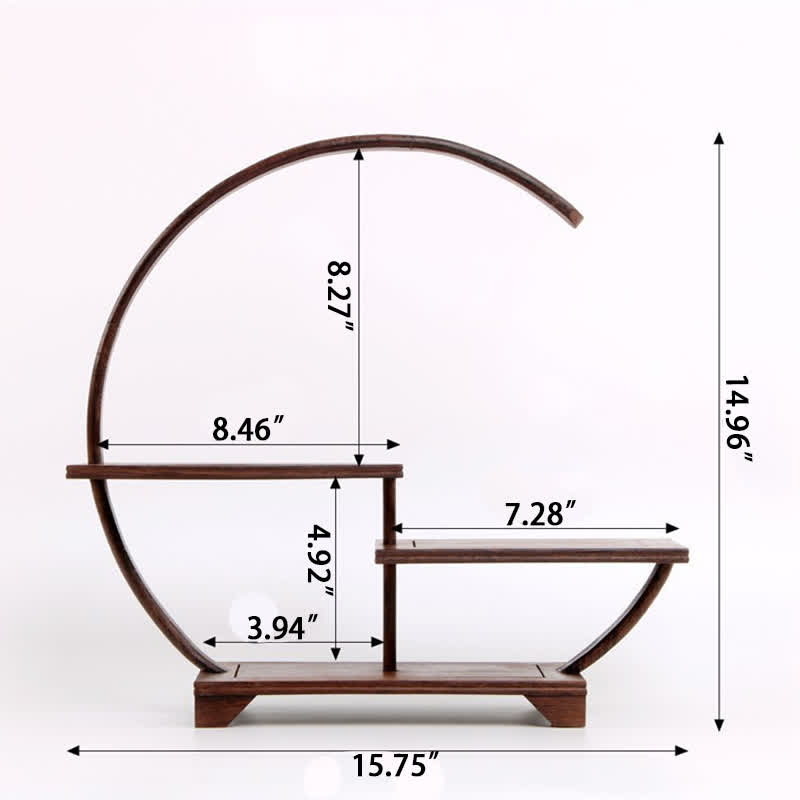 Oriental Style Solid Wood Display Rack - image 4