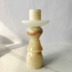  Modern Luxury Natural Stone Candle Holder - Yellow - image 0