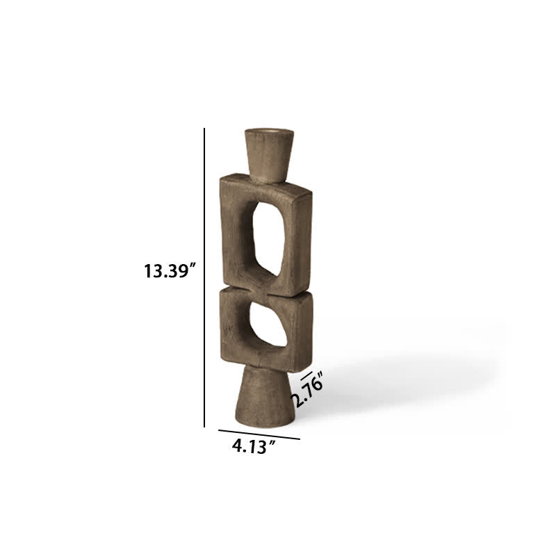 Luxury Geometric Abstract Candle Holder Ornament - Black - image 13