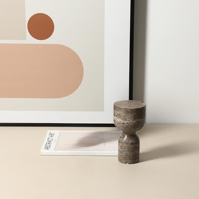 Artistic Cup-Shaped Marble Candle Holder Ornament