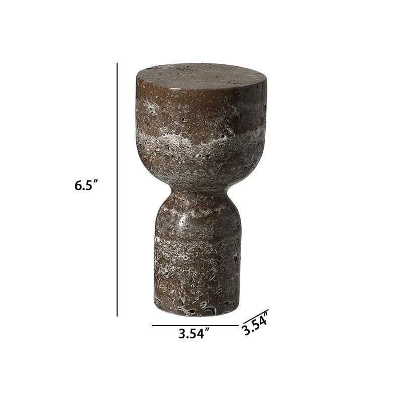 Artistic Cup-Shaped Marble Candle Holder Ornament