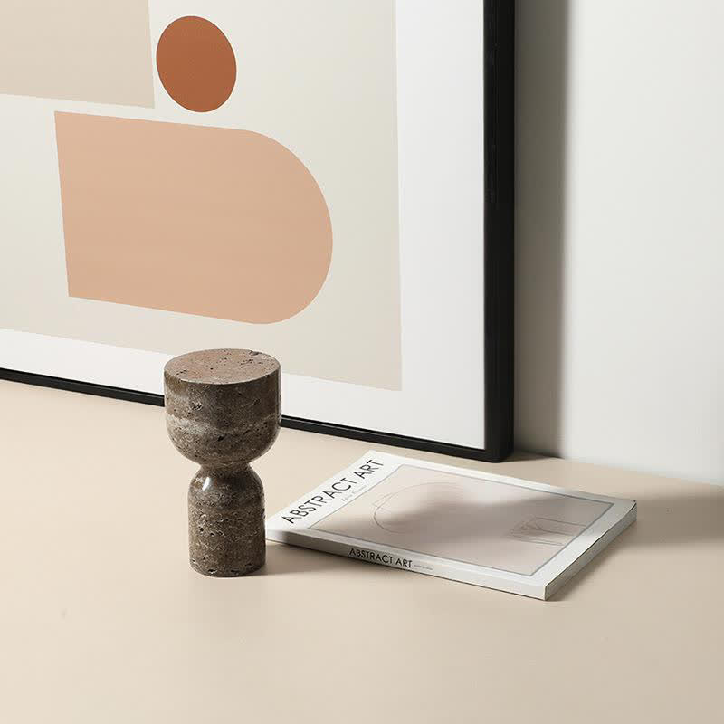 Artistic Cup-Shaped Marble Candle Holder Ornament