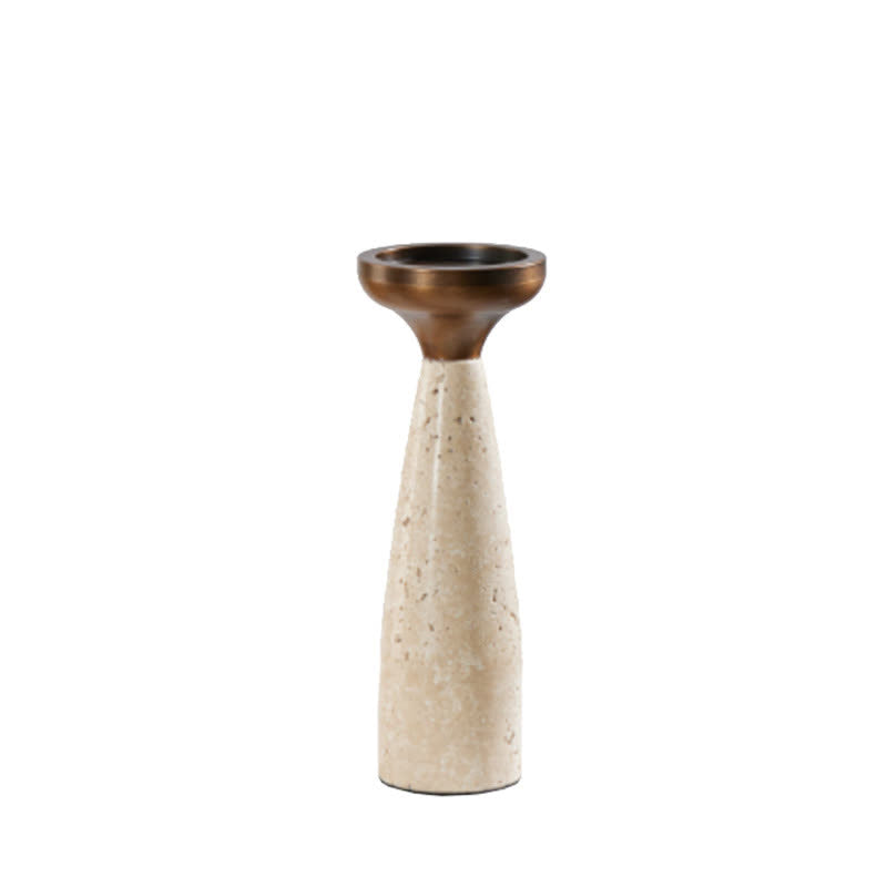 Artistic Cup-Shaped Marble Candle Holder Ornament - image 1