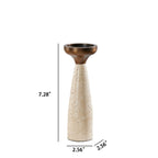Artistic Cup-Shaped Marble Candle Holder Ornament - image 2