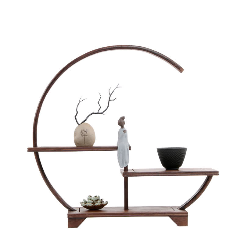 Oriental Style Solid Wood Display Rack - image 1