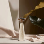 Artistic Cup-Shaped Marble Candle Holder Ornament - image 3