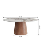 Mid-century Round Solid Wood Pedestal Coffee Table - image 18