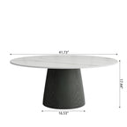 Mid-century Round Solid Wood Pedestal Coffee Table - image 21