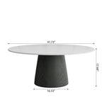 Mid-century Round Solid Wood Pedestal Coffee Table - image 23