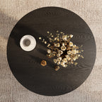 Mid-century Round Solid Wood Pedestal Coffee Table - image 13