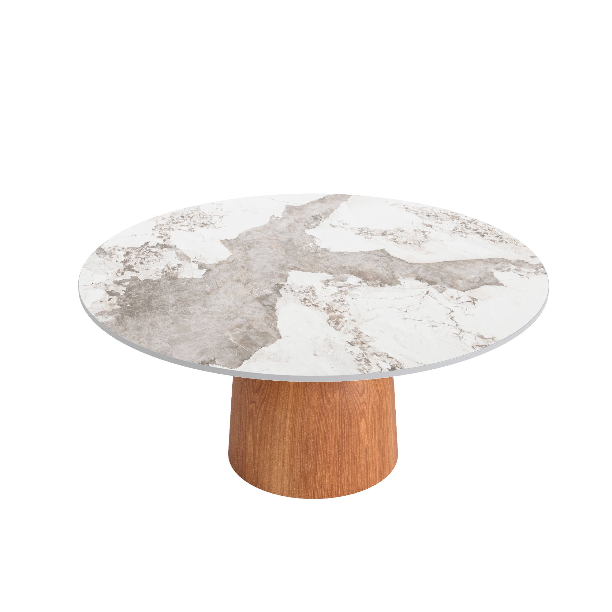 Farmhouse Round Coffee Table Solid Wood Side Table Living Room