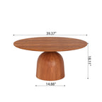 Farmhouse Round Coffee Table Solid Wood Side Table Living Room - image 23