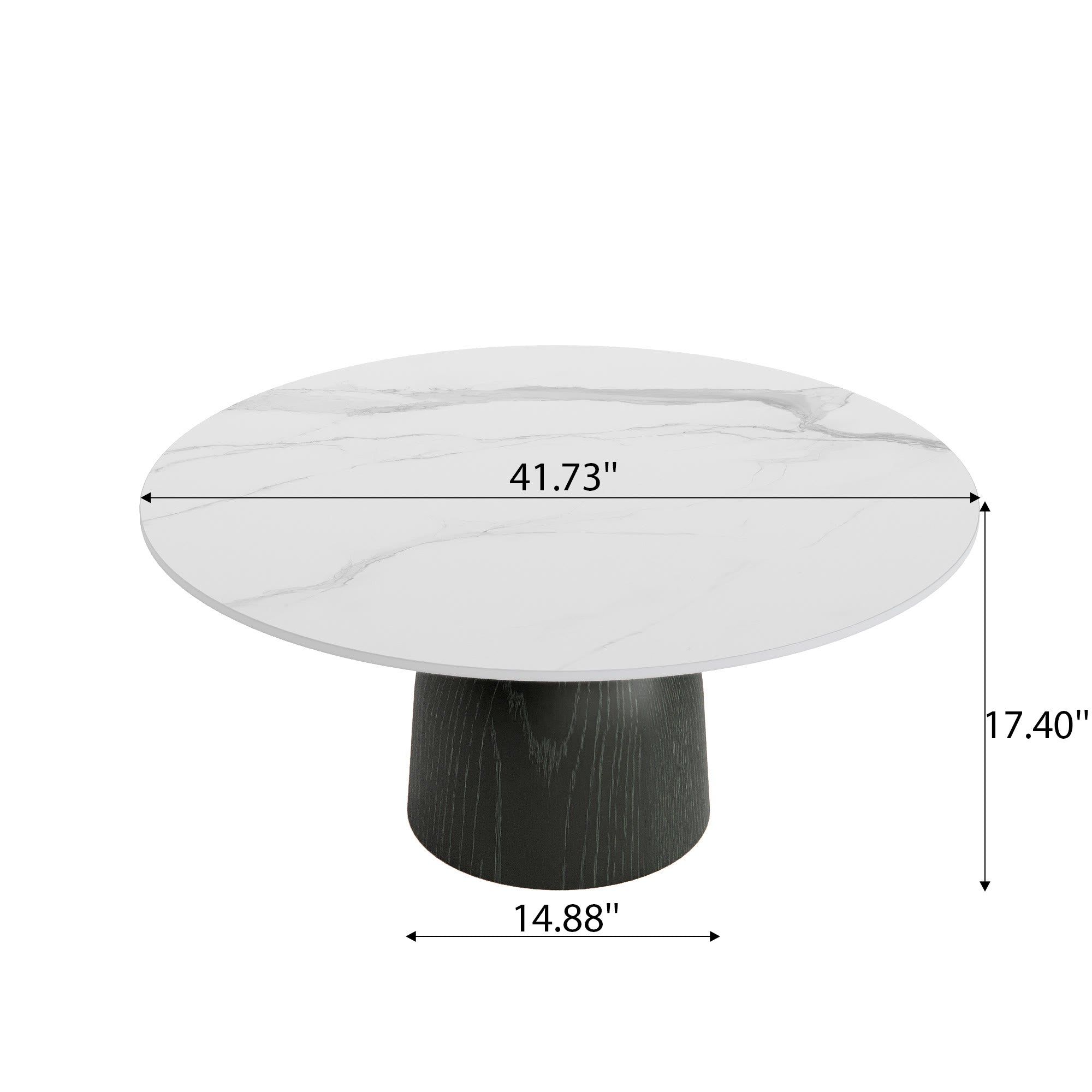 Farmhouse Round Coffee Table Solid Wood Side Table Living Room - image 25