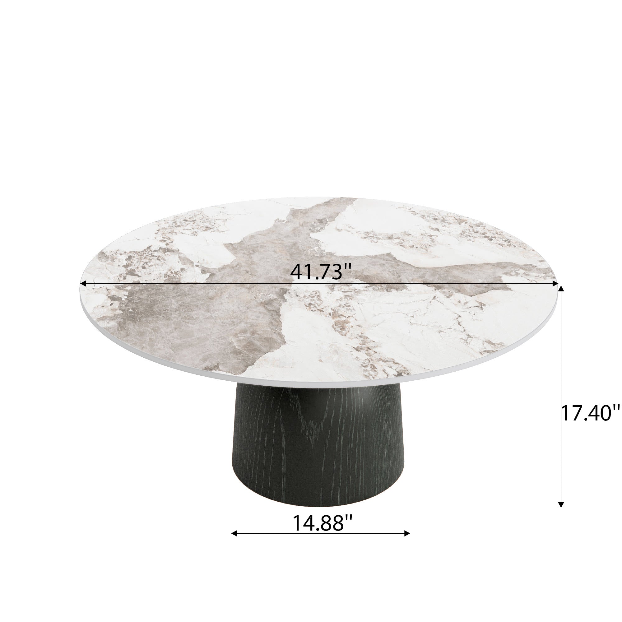 Farmhouse Round Coffee Table Solid Wood Side Table Living Room