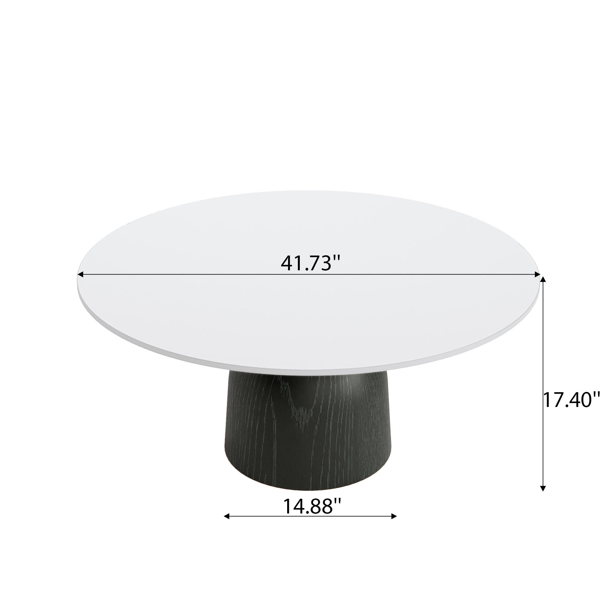 Farmhouse Round Coffee Table Solid Wood Side Table Living Room