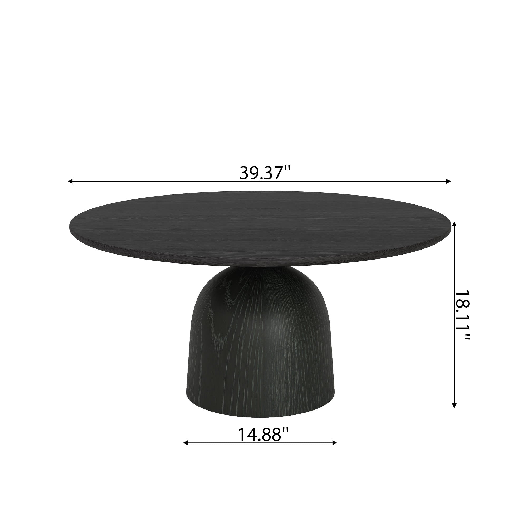 Farmhouse Round Coffee Table Solid Wood Side Table Living Room