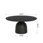 Farmhouse Round Coffee Table Solid Wood Side Table Living Room - image 30