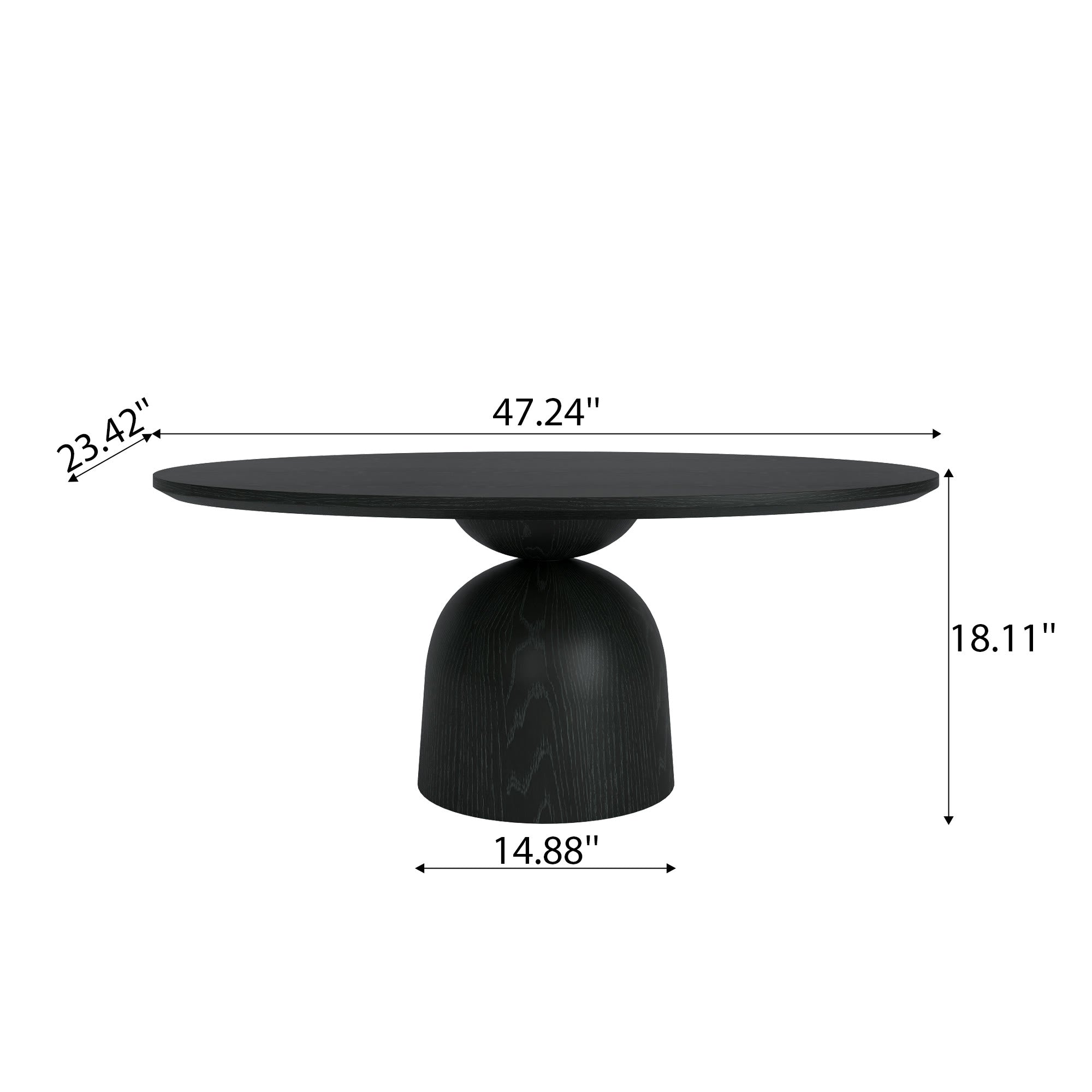 Farmhouse Round Coffee Table Solid Wood Side Table Living Room