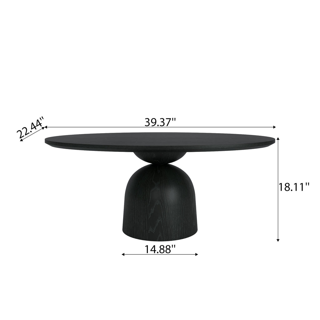Farmhouse Round Coffee Table Solid Wood Side Table Living Room - image 31