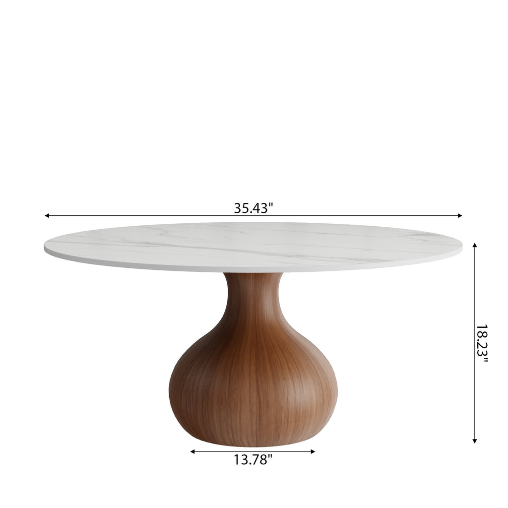 Mid-Century Modern Round Coffee Table For Living Room & Home Decor - image 9