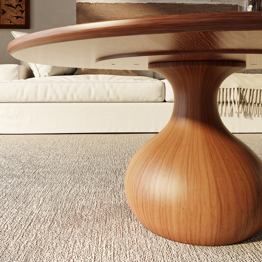 Mid-Century Modern Round Coffee Table For Living Room & Home Decor