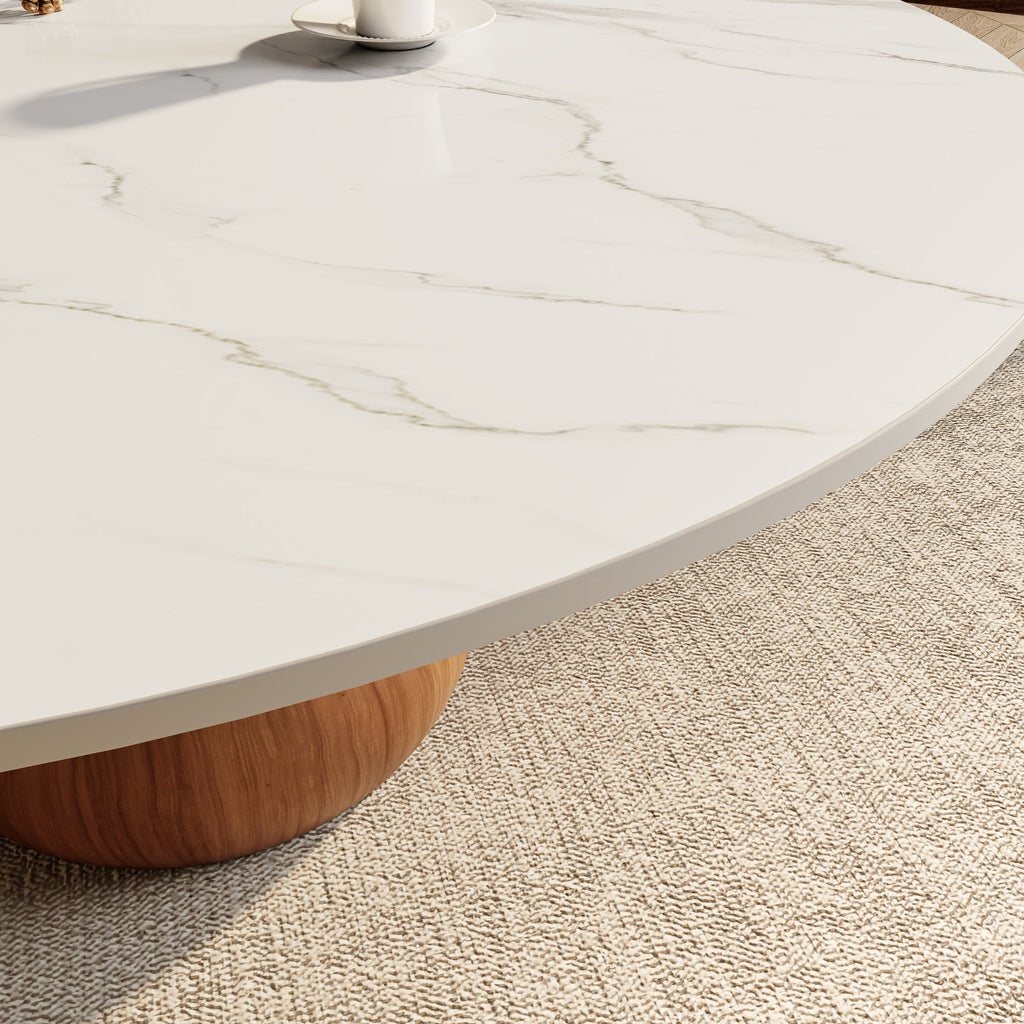 Mid-Century Modern Round Coffee Table For Living Room & Home Decor