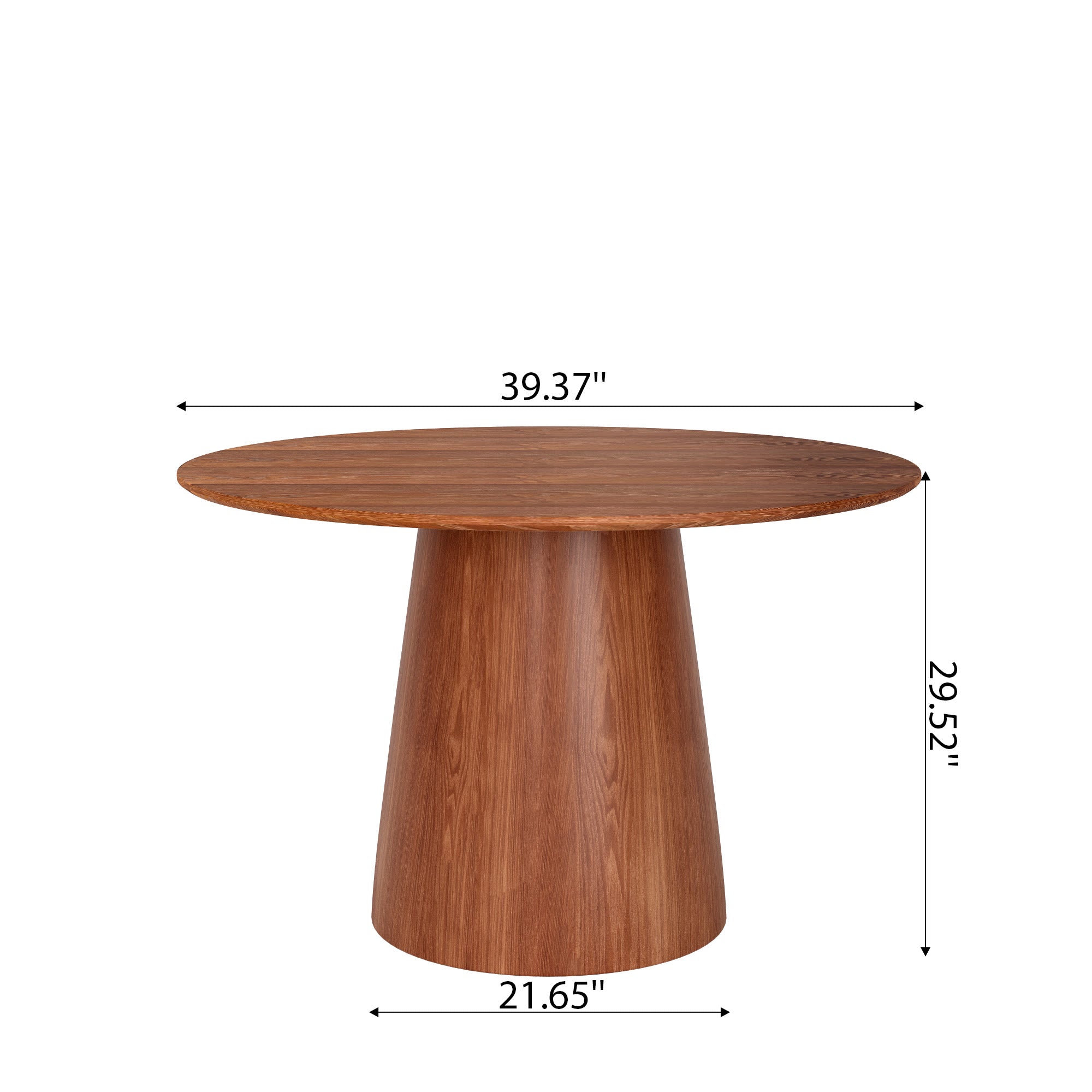 Round Black/Brown Sturdy Barrel Shape Dining Table Solid Wood Pedestal For 2-4 Person - image 14