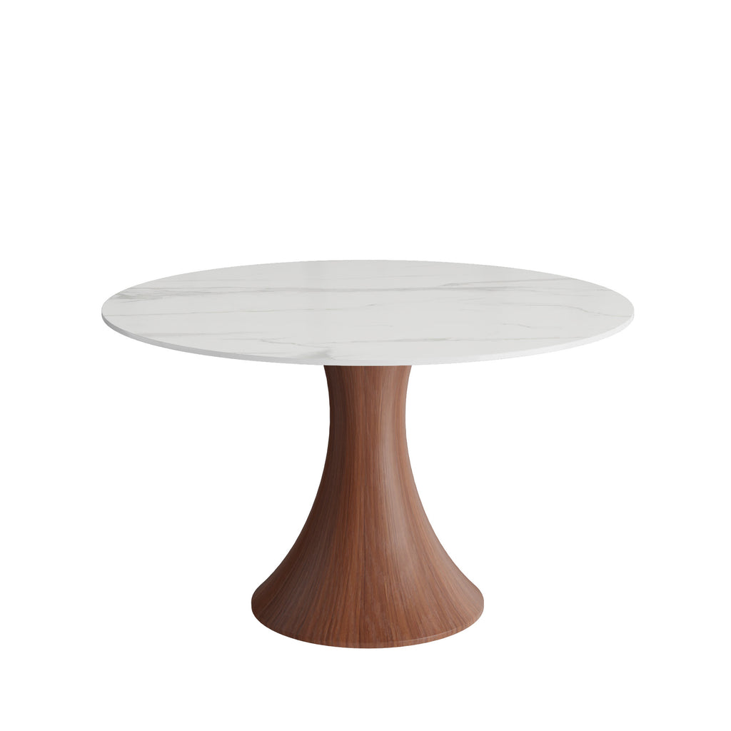 Iffhome Hourglass-Shaped Solid Wood Base Dining Table For 2-4 Person - image 1