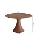 Hourglass-Shaped Solid Wood Base Dining Table For 2-4 Person - image 14