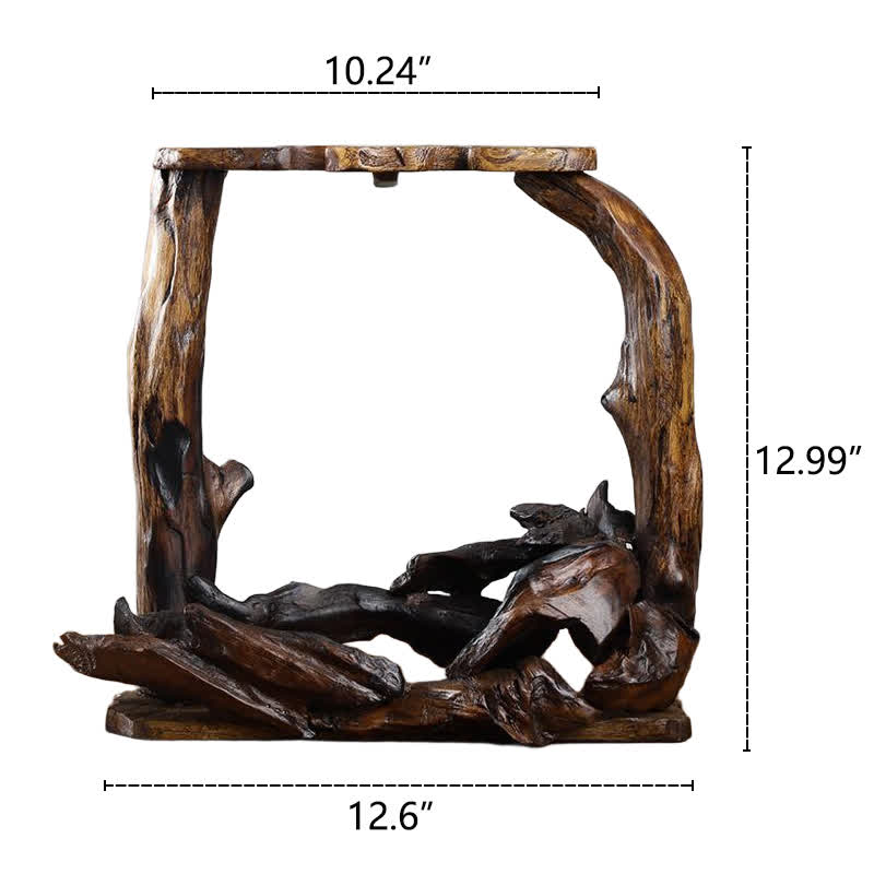 Wooden Decorative Wine Holder with Glass Holder