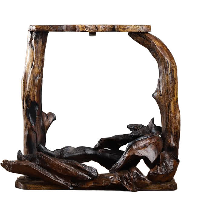 Wooden Decorative Wine Holder with Glass Holder