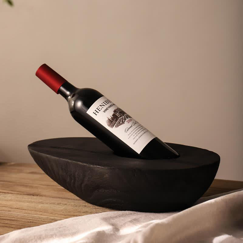 Slanted Wooden Wine Rack