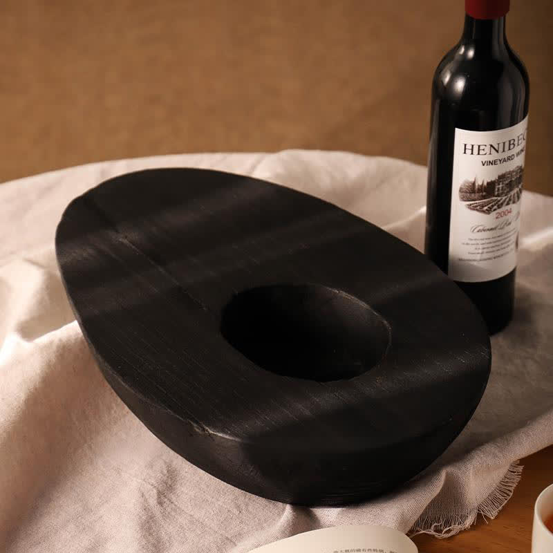 Slanted Wooden Wine Rack