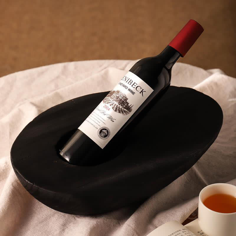 Slanted Wooden Wine Rack - black - image 4