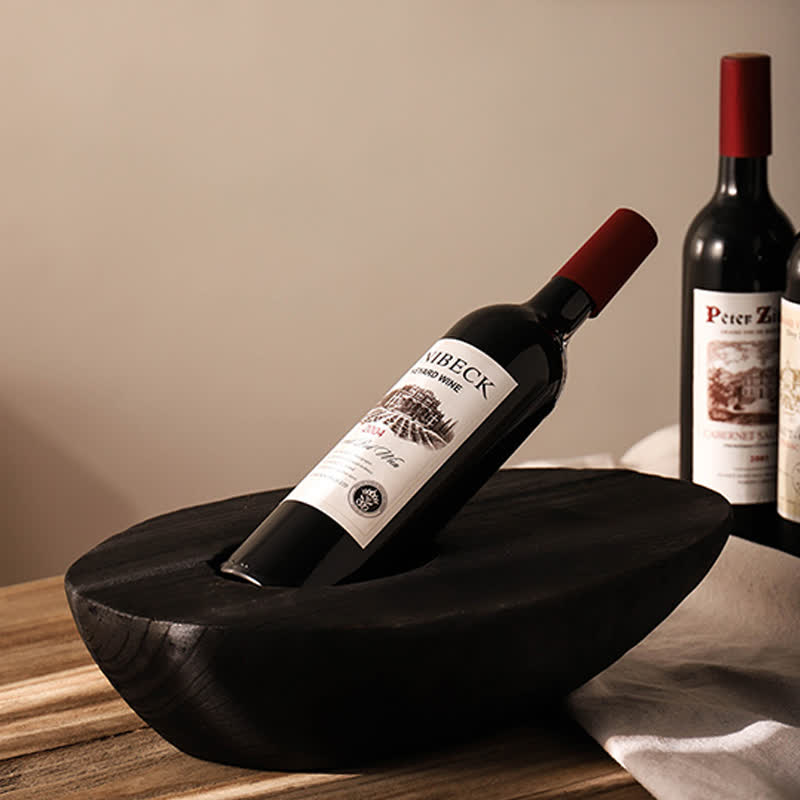 Slanted Wooden Wine Rack