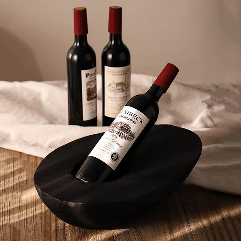 Slanted Wooden Wine Rack