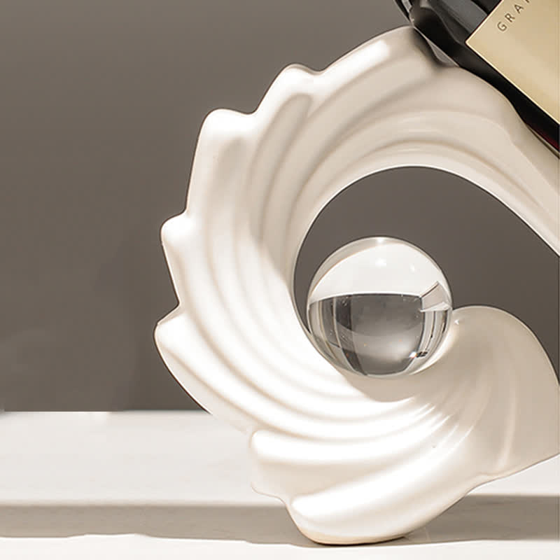 Ceramic Modern Slanted Wine Holder Ornament - image 4
