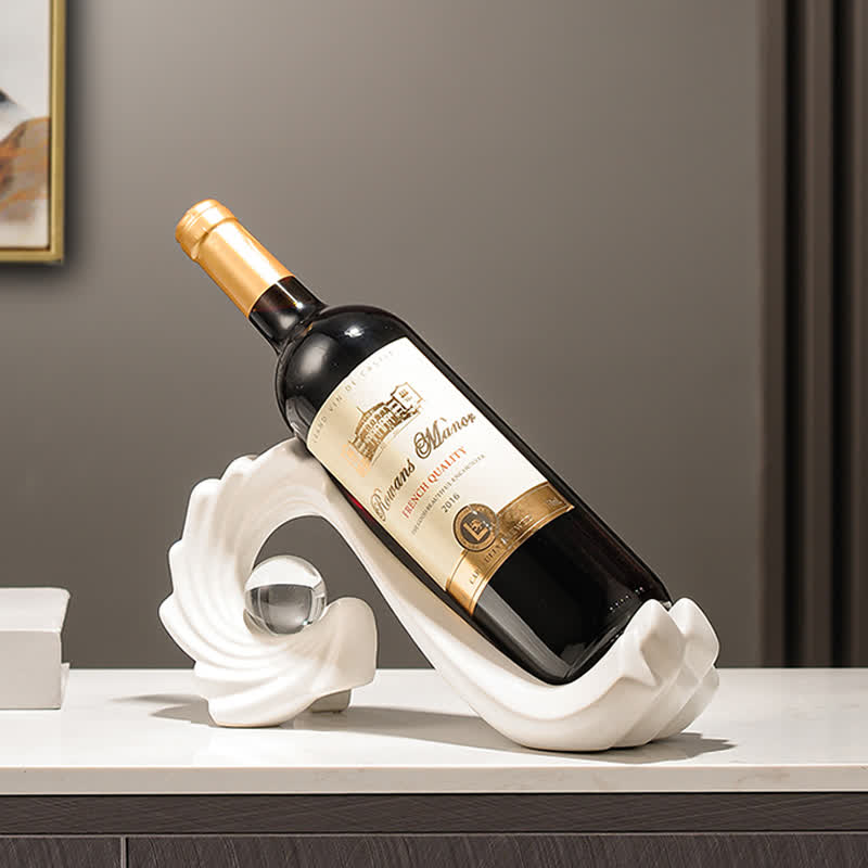 Ceramic Modern Slanted Wine Holder Ornament - image 2